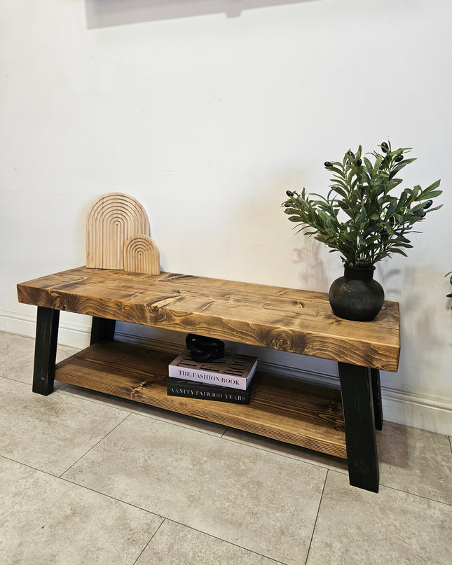 Farmhouse style TV Stand, Rustic solid wood tv unit, Quality handmade media unit