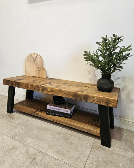 Farmhouse style TV Stand, Rustic solid wood tv unit, Quality handmade media unit