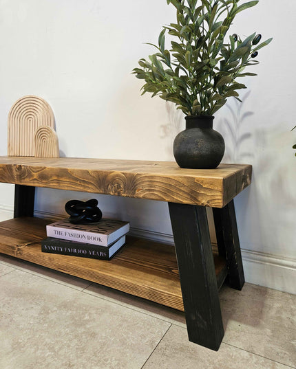 Rustic farmhouse shoe rack, Solid handmade boot rack, Quality wood shoe storage