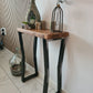 Industrial Rustic Console Table – Solid Wood & Metal - DK Fabrications