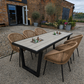 Outdoor dining table/prosecco table