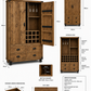 Industrial Drinks Cabinet – Tall Metal Bar Cabinet for Home & Entertaining