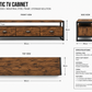 Industrial TV Stand with Drawers – Wood & Metal Media Console