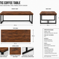 Handmade Rustic Industrial Coffee Table | Solid Wood Top & Steel Legs