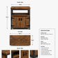 Industrial Rustic Vanity Unit with Cupboard – Solid Wood & Metal