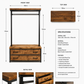 Industrial Rustic Clothes Rail – Solid Wood & Metal