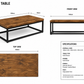 Handmade Industrial Rustic Coffee Table – Solid Wood & Metal