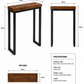 Industrial Side Table – Slim Narrow Console Table for Hallway & Living Room