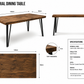 Solid Wood Dining Table with Bench – Rustic Hairpin Leg Furniture | UK Made