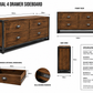 Rustic Industrial Chest of Drawers – Wood & Metal Storage Cabinet