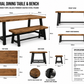 Handmade Dining Table with A-Frame Legs – Rustic Industrial Furniture | UK Made