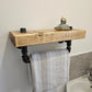 Rustic Towel Holder – Wooden & Metal Bathroom Accessory - DK Fabrications