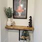 Rustic 2-Tier Shelving Unit – Wood & Metal Shelf for Storage & Display - DK Fabrications