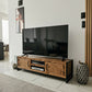Industrial TV Stand – Metal & Wood Media Console - DK Fabrications