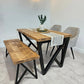 Industrial Dining Table – Wood & Metal Table - DK Fabrications