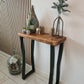 Industrial Rustic Console Table – Solid Wood & Metal - DK Fabrications