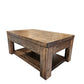 Cantilever coffee table with storage-rustic industrial | UK Made - DK Fabrications