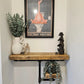 Rustic 2-Tier Shelving Unit – Wood & Metal Shelf for Storage & Display - DK Fabrications