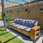 Solid Timber Garden Seat 2.4m – Heavy-Duty Outdoor Wooden Bench - DK Fabrications