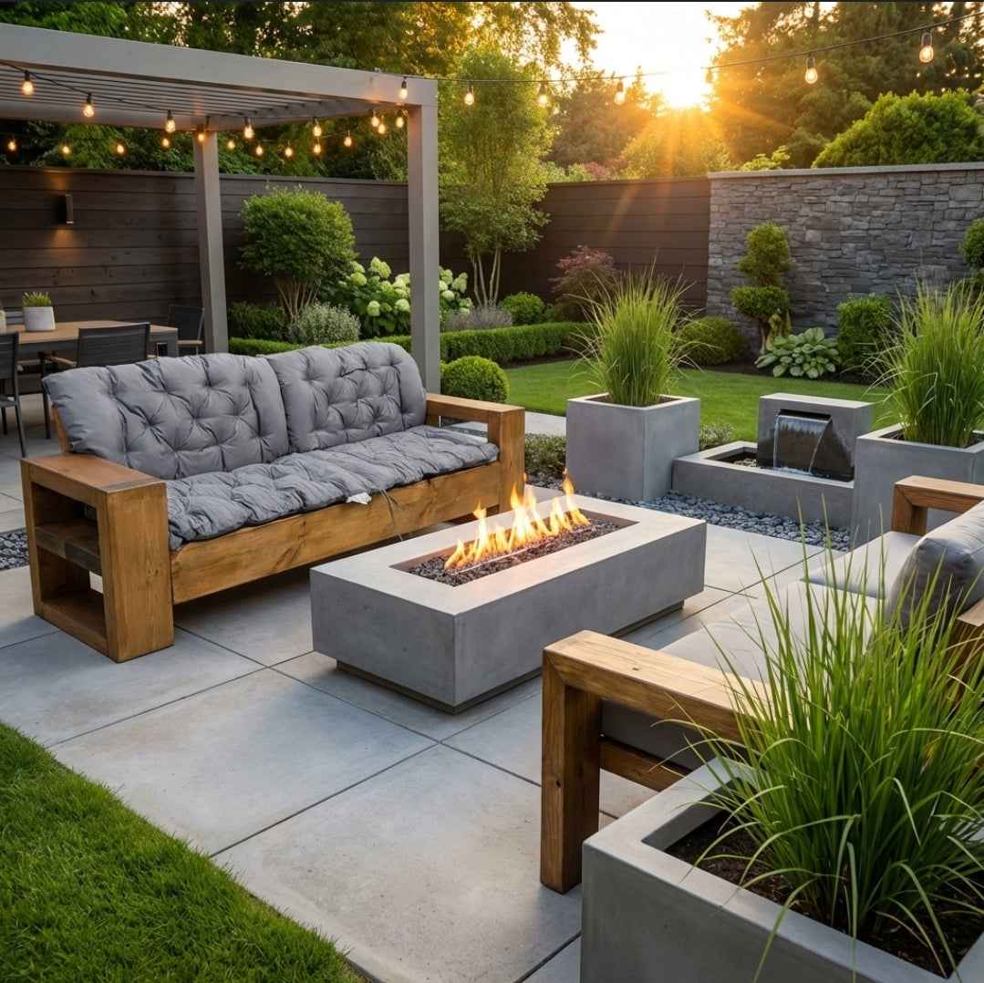 Solid Timber Garden Seat 2.4m – Heavy-Duty Outdoor Wooden Bench