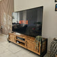 Industrial TV Stand – Metal & Wood Media Console - DK Fabrications