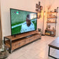 Industrial TV Stand with Drawers – Wood & Metal Media Console - DK Fabrications