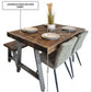 Chunky Industrial Dining Table with A-Frame Legs – Solid Wood & Metal - DK Fabrications