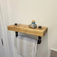 Rustic Towel Holder – Wooden & Metal Bathroom Accessory - DK Fabrications