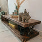 Industrial Rustic TV Stand – Solid Wood & Metal - DK Fabrications