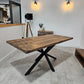 ndustrial Dining Table with Spider-Style Legs – Solid Wood & Metal - DK Fabrications
