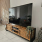 Industrial TV Stand – Metal & Wood Media Console - DK Fabrications