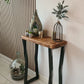Industrial Rustic Console Table – Solid Wood & Metal - DK Fabrications