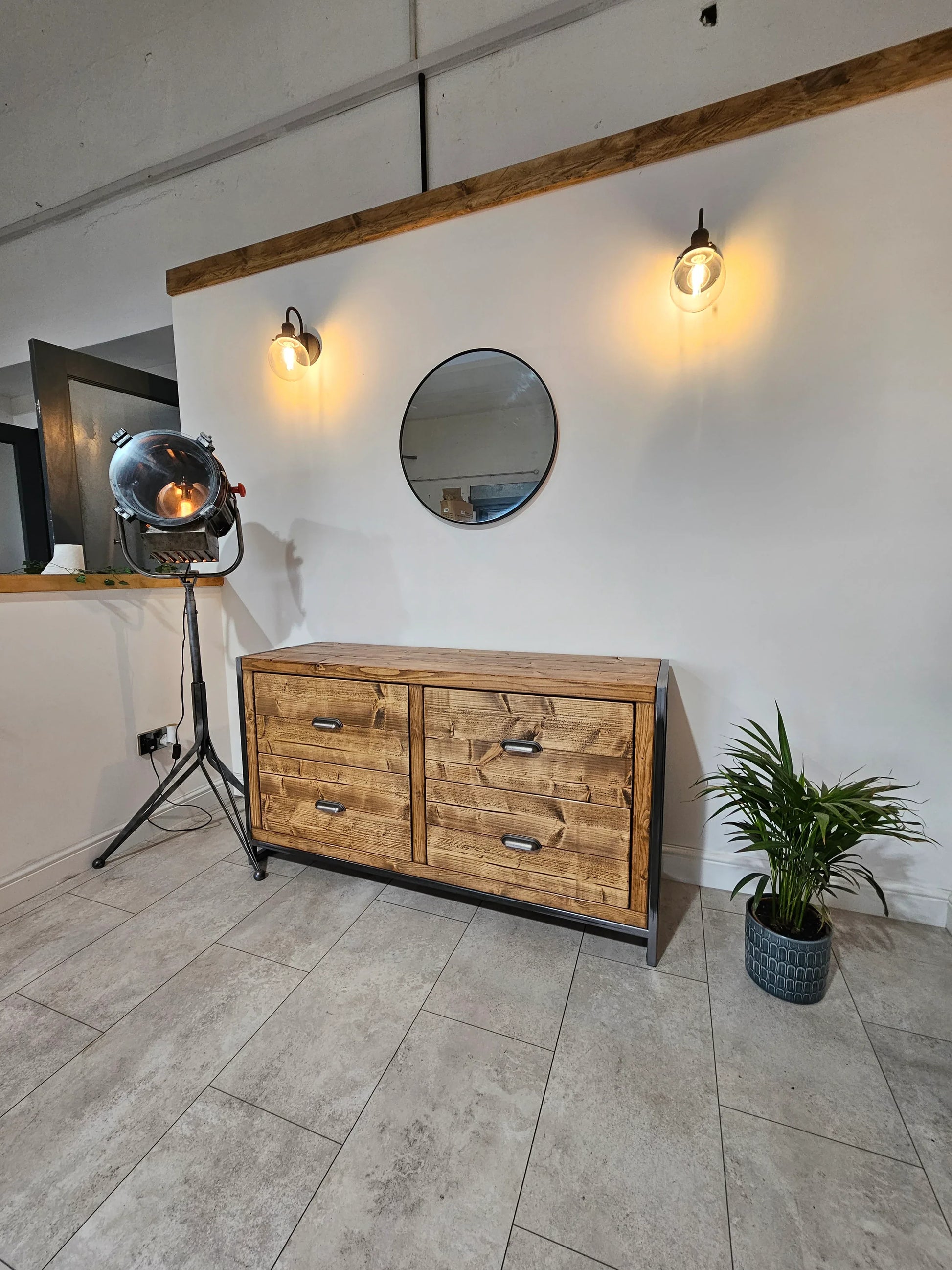 Rustic Industrial Chest of Drawers – Wood & Metal Storage Cabinet - DK Fabrications