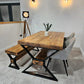 Chunky Solid Wood Dining Table – Rustic Farmhouse Style - DK Fabrications