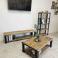 Farmhouse Wooden Coffee Table – Rustic Living Room Table with Storage - DK Fabrications
