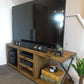 Rustic TV Stand – Wooden TV Unit with Industrial Charm - DK Fabrications