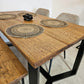 Handmade Solid Oak Dining Table – 160cm Industrial Style - DK Fabrications