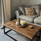 Handmade Industrial Rustic Coffee Table – Solid Wood & Metal - DK Fabrications