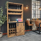 Industrial Drinks Cabinet – Handmade Solid Wood & Steel Bar Cabinet - DK Fabrications