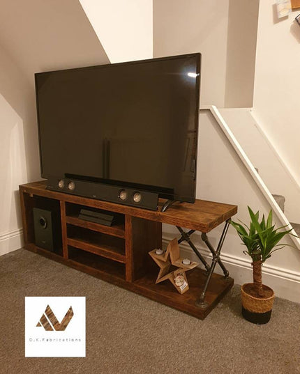 TV stand-/console table-media unit-industrial-rustic | UK Made - DK Fabrications