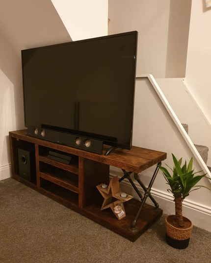 TV stand-/console table-media unit-industrial-rustic | UK Made - DK Fabrications