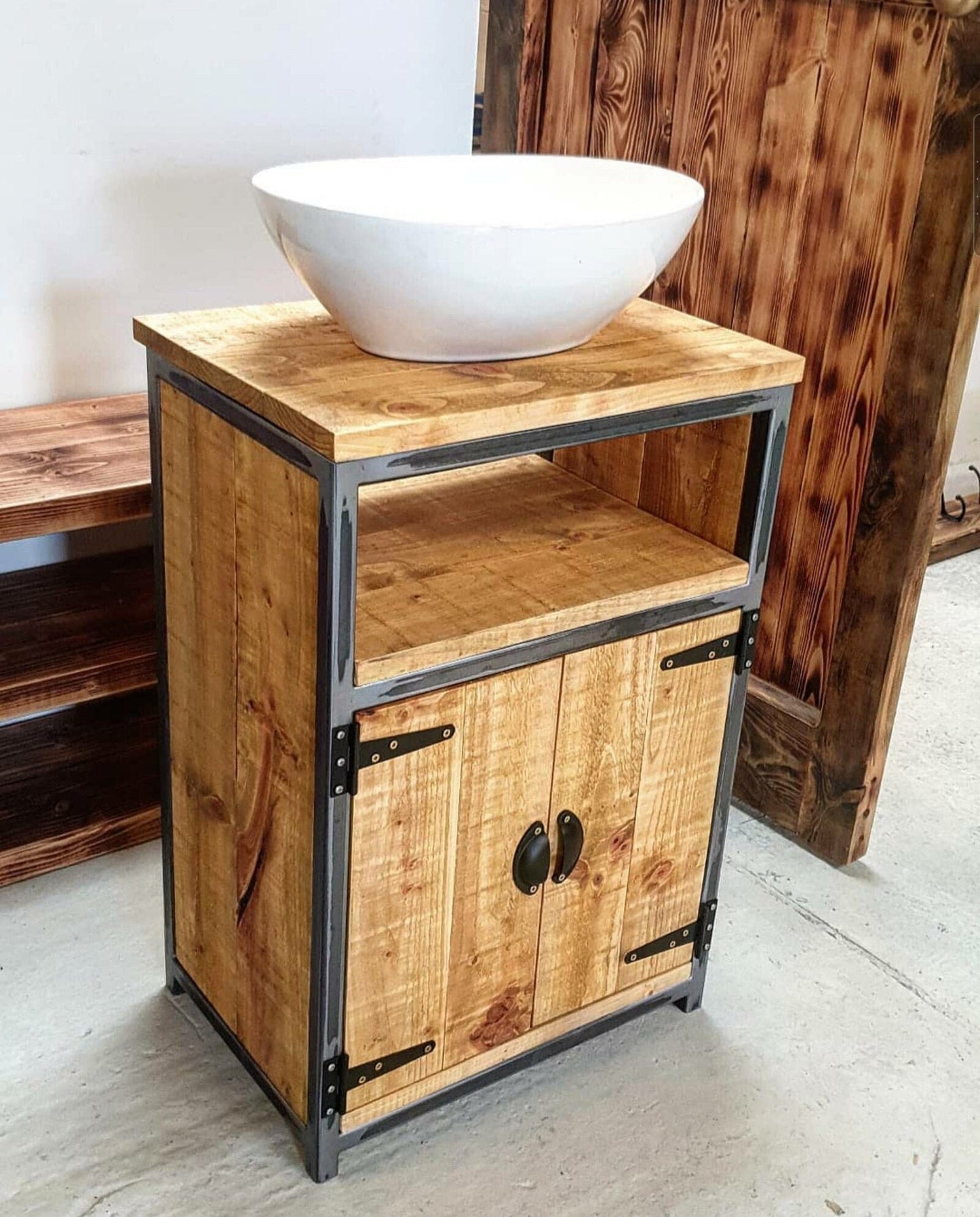 Vanity unit/rustic/handmade