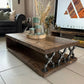 Handmade Industrial Rustic Coffee Table – Solid Wood & Steel Frame - DK Fabrications