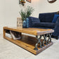 Handmade Industrial Rustic Coffee Table – Solid Wood & Steel Frame - DK Fabrications