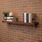 Industrial Rustic Wall Shelf with Metal Brackets – Solid Wood