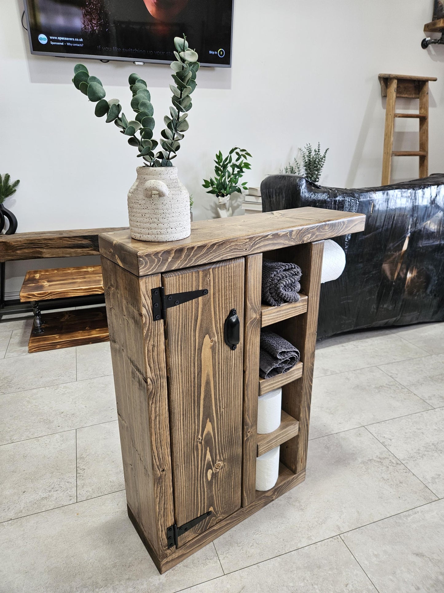 Bathroom cupboard storage handmade