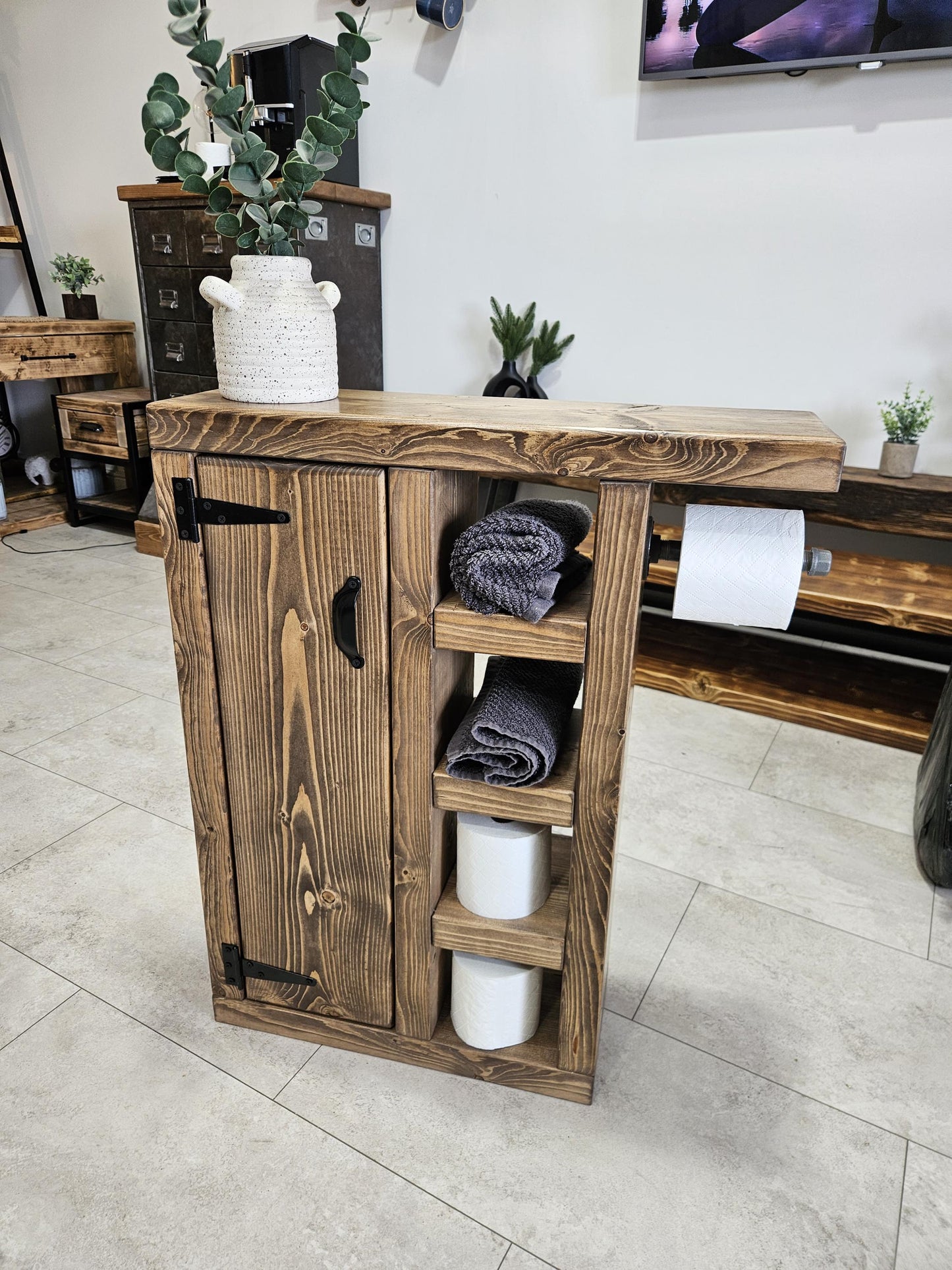 Bathroom cupboard storage handmade