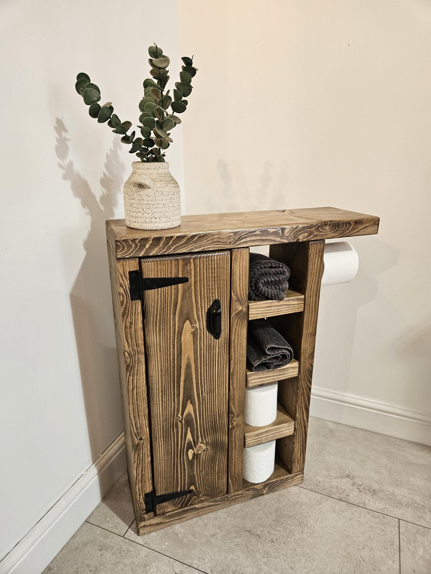 Bathroom cupboard storage handmade
