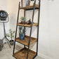 Industrial Bookshelf – Metal & Wood Ladder Shelf for Storage & Display - DK Fabrications