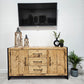 Rustic Industrial Sideboard – Wood & Metal Storage Cabinet - DK Fabrications